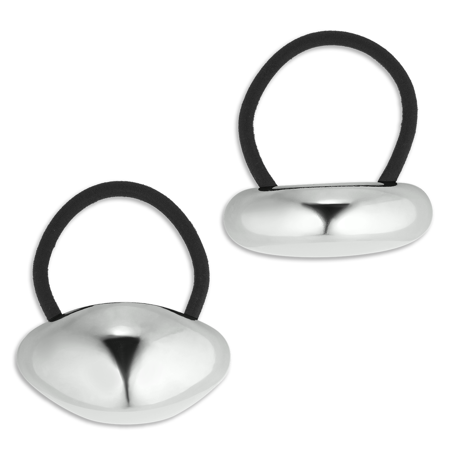 Hårelastikker, sølvfarvet - 2 stk.